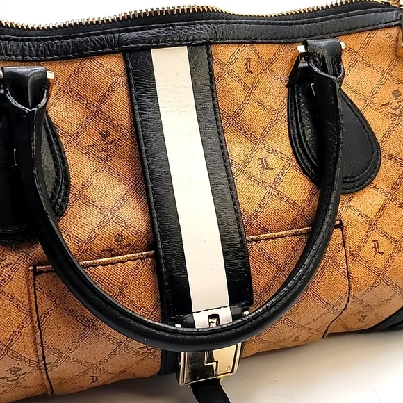 LAMB 🐑Gwen Stefani Mandeville Monogram Leather Satchel Boston Speedy Doc…